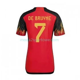 Koszulka Belgia De Bruyne 7 Domowe Stroje Piłkarskie World Cup 2022 Krótki Rękaw
